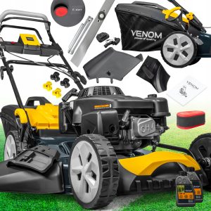 DUŻA KOSIARKA SPALINOWA VENOM EL. START 56CM Z NAPĘDEM MOCNY LONCIN 224cc